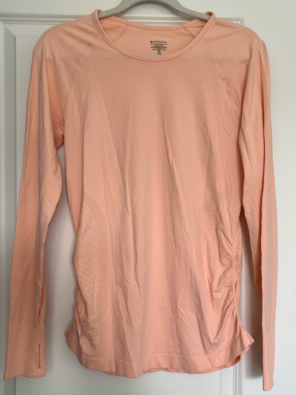Athleta Women's Peach Long-Sleeve Active Top, size M